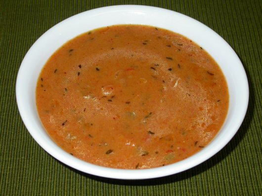 Roasted Bell Pepper Artichoke Bisque